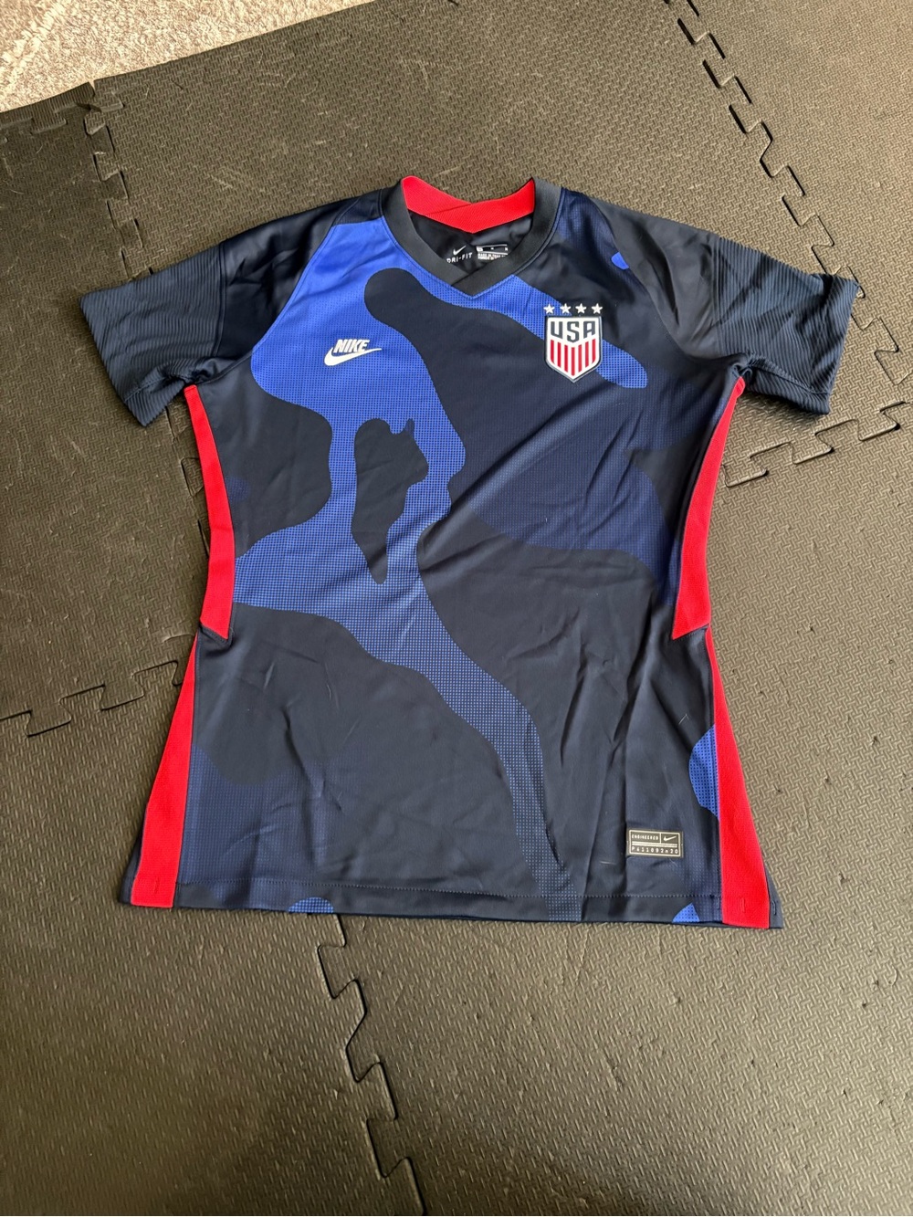 Nike USA Soccer Jersey 2020 2021 Away Blue Camo Size Med
